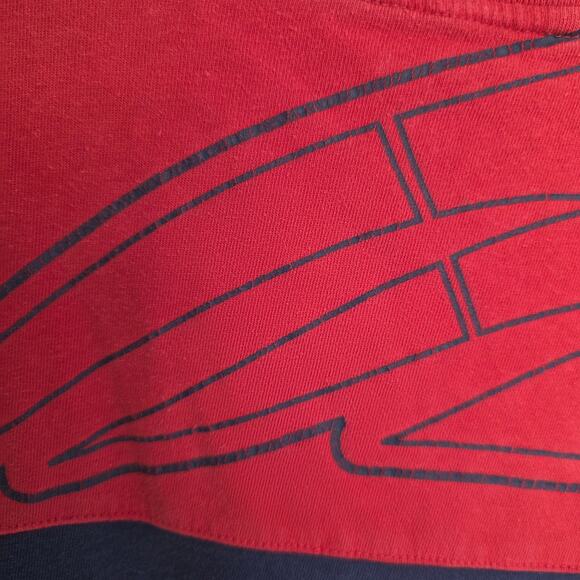 Patriots, 2 tone red and Blue Tee Shirt W/ Back Graphic, NO TAG Mens XL - Picture 5 of 7